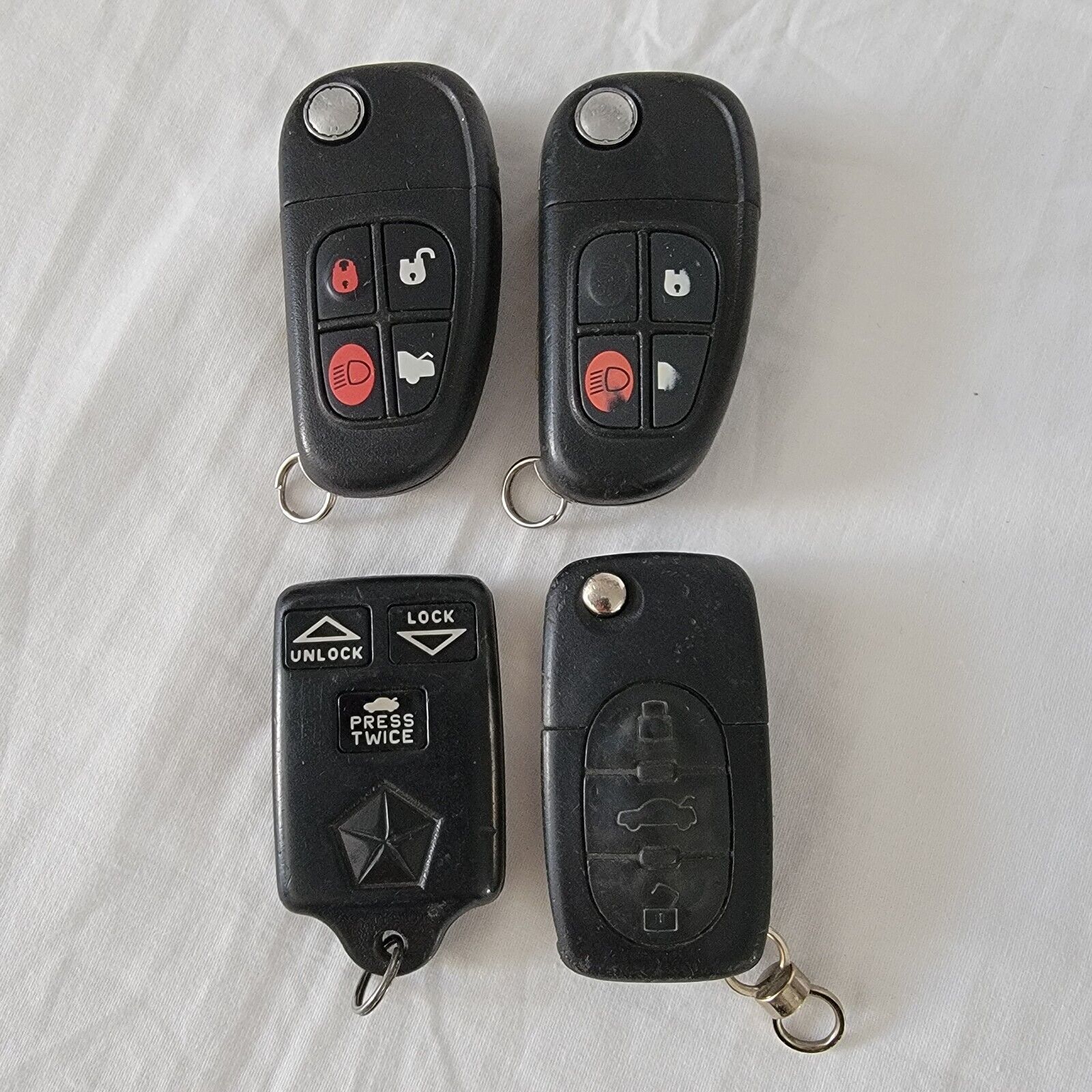 4 Remote Entry Car Key Fobs