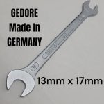 GEDORE No. 6 13mm x 17mm Open End Wrench Made in Germany