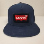 Levi’s Classic Logo Baseball Cap Hat Navy Blue Fuzzy Logo Adjustable NWT