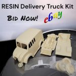 Resin Vintage Delivery Truck Model Kit Bid Now!