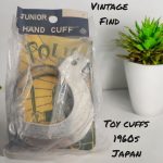 Vintage 1960s Unused Novelty  Metal Junior Toy Hand Cuffs Japan